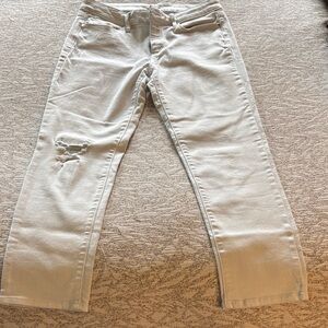 White House Black Market Light white Straight-Leg Jeans